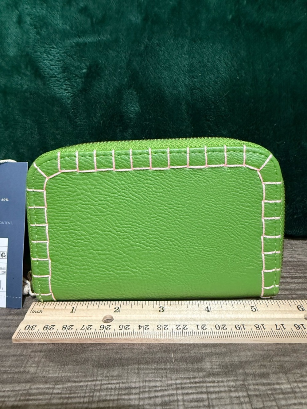 NWT Universal Threads Goods Co. Bright Green Zip Around Wallet